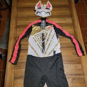 2 Pc Fortnite Drift Fox Costume - Size Youth Large (10-12)